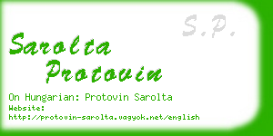 sarolta protovin business card